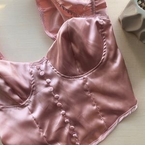 Satin bustier top